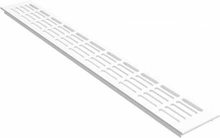 Aluminium Ventilatie Rooster Wit RAL9016 - 80mm Breed - Diverse Lengtes
