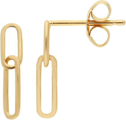 Glow 206.0525.00 Oorhangers Goud 14mmq3mm Geen edelsteen