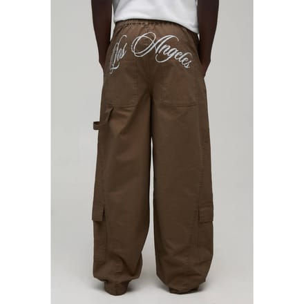 Baggy Fit Cargo Broek Met LA Gusset | Tobacco | Size 34