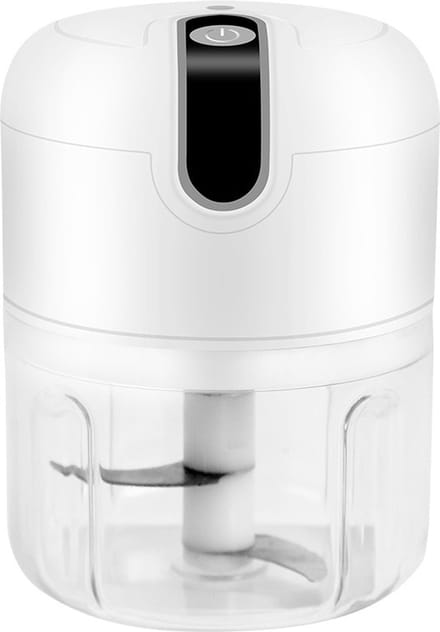 Mini Keukenmachine USB Oplaadbaar - Multifunctioneel: Hakken, Roeren, Malen - Geschikt voor Babyvoeding - Draagbaar 250ml - Wit