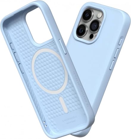 Rhinoshield Solidsuit Hoesje Geschikt voor Apple iPhone 15 Pro Max | Compatibel met MagSafe | Shockproof Back Cover | Glacier Blue