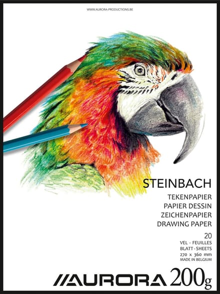 Tekenblok Aurora 27x36cm 20 vel 200 gram Steinbach papier | 5 stuks