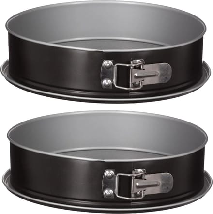 5five Taarten bakvormen/springvormen - metaal - zwart - 26/28 cm