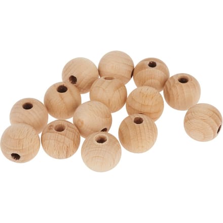 Houten kogelsFSC - Ø 15 mm, 14 stuks