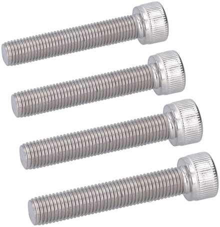 M10 1.25mm Fine Stitch Hex Bolt Set van 4 Stuks A2-70 RVS voor Bouwprojecten en Bevestigingen