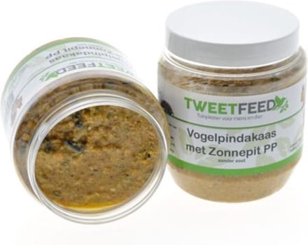 Tweetfeed Vogelpindakaas Zonnebloempitten 350 gram PP 12 stuks