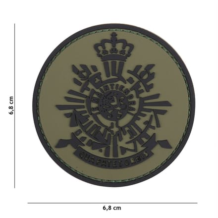 101 Inc Embleem 3D Pvc Korps Marieniers Groen/Zwart  20050
