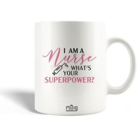 Mug - I'm a Nurse - Céramique - 30cl - Compatible lave-vaisselle - Blanc