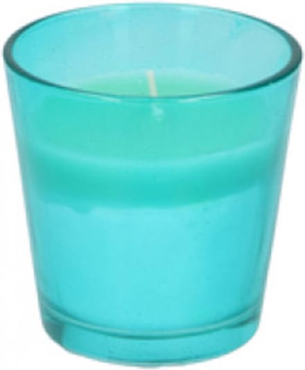 Citronella kaars in glazen pot Blauw
