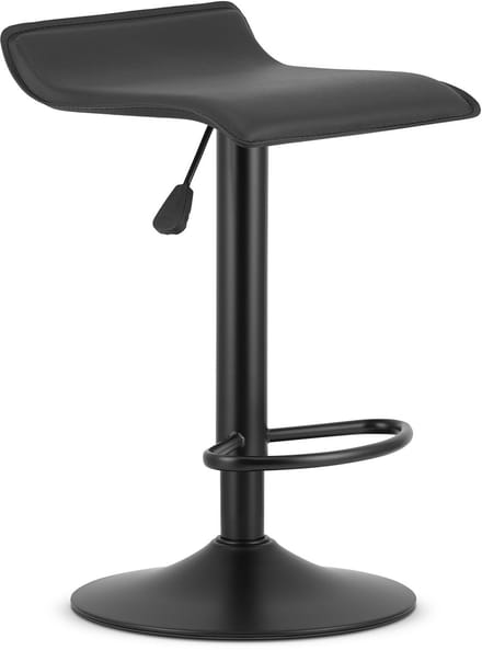 FORT kruk - zwart eco-leer / zwarte basis x 2