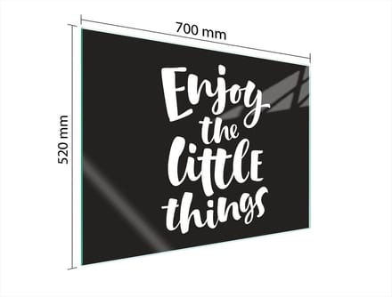 TMK ArtDeko - Beschermplaat - Glas - 70x52 cm - Zwart