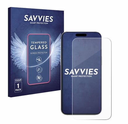 Savvies - Glas Screenprotector voor Apple iPhone 16 - Gehard Beschermglas 9H
