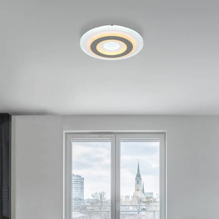 Globo LED plafondlamp Sabatino, Ø 30 cm, wit/antraciet, CCT