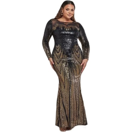 Strakke damesjurk Goddiva Aztec Sequin