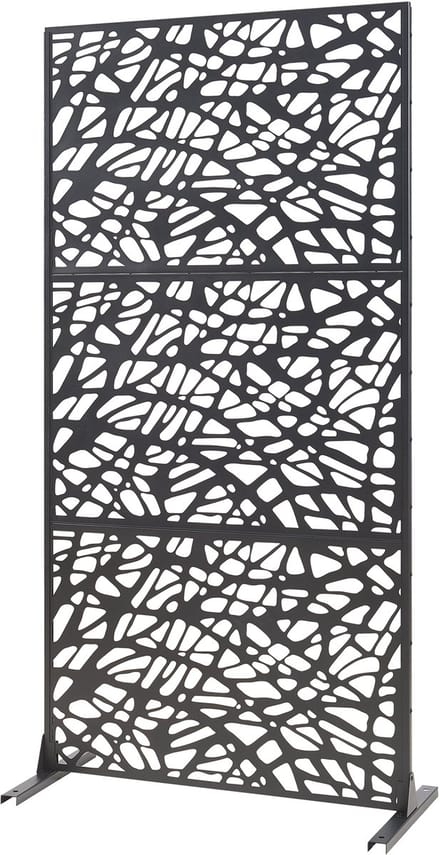 Scheidingswand Poskind zwart 200x100x50 cm casa.pro