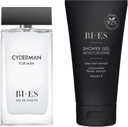 Bi-Es Cyberman Voor Mannen Cadeau Set EDT 90ml en Douche Gel 150ml