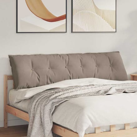 vidaXL - Rugkussen - Taupe - 180 - x - 50 - cm - Microvezel - Stof
