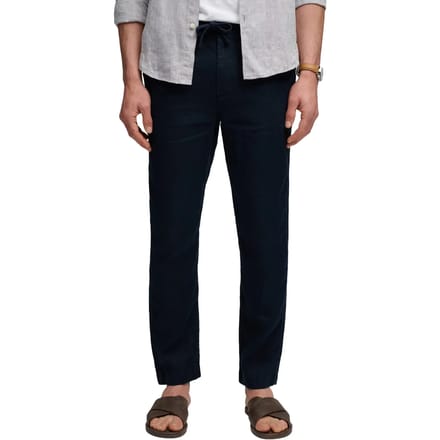 Superdry Merchant Linnen Broek Blauw Grootte: M