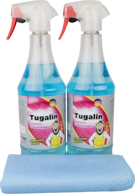 Tugalin Glasreiniger 2 x 1L. + 1 x Microvezel