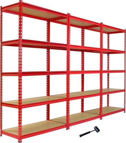 Z-rax stellingkasten - rood - 183x90x45cm - 3 stuks