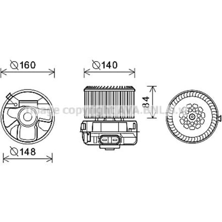 Interieurventilator AVA COOLING PE8372
