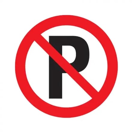 Pickup bord rond diameter 30 cm - Verboden te parkeren