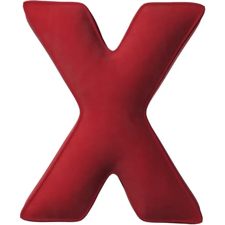 Kussen letter x Yellow Tipi Posh Velvet