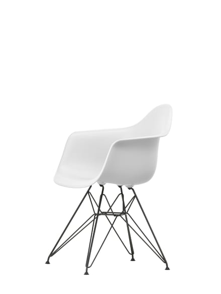 Vitra DAR Eames Plastic Armchair - zwart - katoen wit RE
