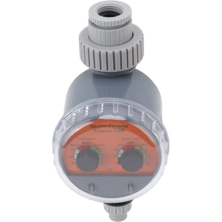 Irrigatietimer Dubbele Wijzerplaat Kogelkraan IP67 Waterdicht Automatische Drukloze Irrigatietimer voor Binnenplaatsen Balkons gray