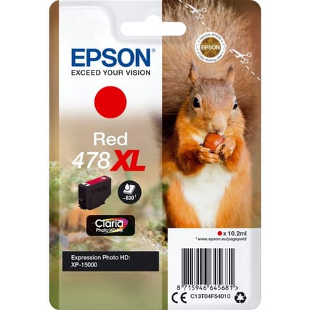 Epson Inktcartridge 378/478XL (C13T04F54010) Rood Hoge capaciteit