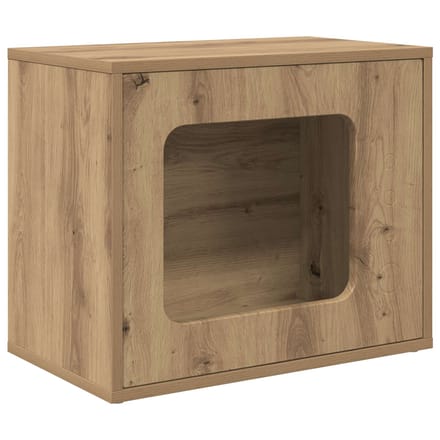 Maison pour Chat Design Chêne Rustique 51 x 30 x 42,5 cm Bois d'Ingénierie