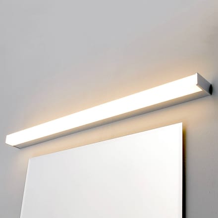 Lindby LED wandlamp Philippa, hoekig, 89 cm, chroom, IP44