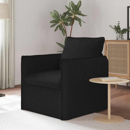 vidaXL - Bank - Zwart - 75 - x - 82 - x - 85 - cm - Stof