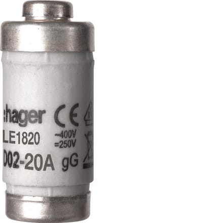 Hager D02 Smeltveiligheid 20A 400V Met Indicator - LE1820 [5 Stuks]