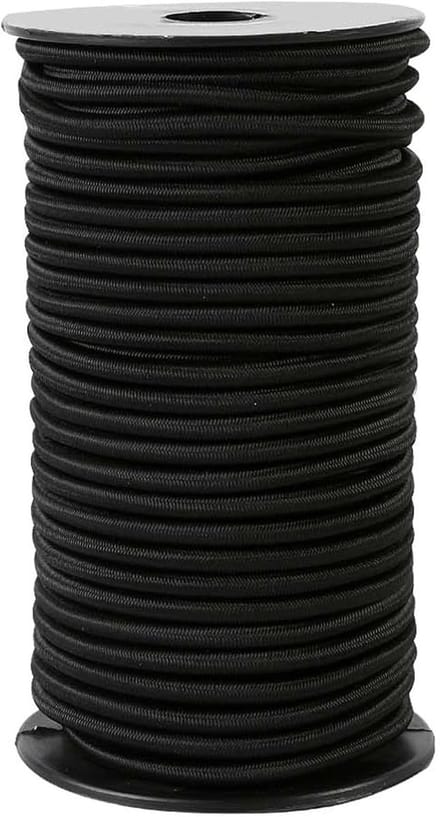 Elastisch Koord - Bungee Touw - Bevestigen & Knutselen - Langdurig Sterk - 3/16" x 100ft - Zwart