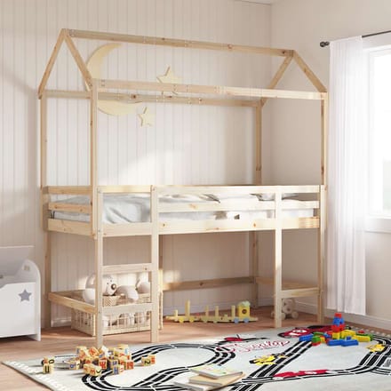 vidaXL - Kinderbedhuisje - 217x85,5x154 - cm - massief - grenenhout