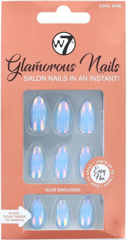W7 Glamorous Nails - Cool Dive (met nagellijm)