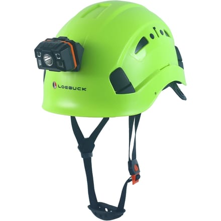 Casque de sécurité LOEBUCK avec lunettes et phare LED, Casque de protection industriel pour travaux de construction 53-64cm