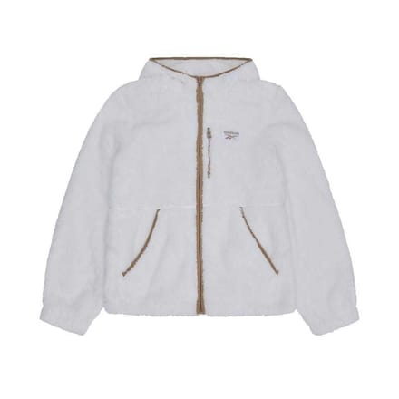 Reebok Dames Double Monkey Fleece Jacket (Crème)