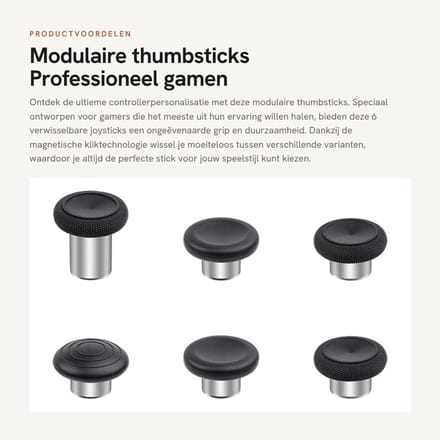 Dailygoods- Thumbsticks modulaire magnetische set - 6 verwisselbare joysticks - antisliprubber - professionele gamingcontrollers - verbeterde gripduurzaamheid - voelbare feedback