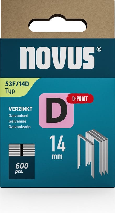 Novus Tools 042-0793 Nieten met plat draad Type 53F 600 stuk(s) Afm. (l x b) 14 mm x 11.3 mm