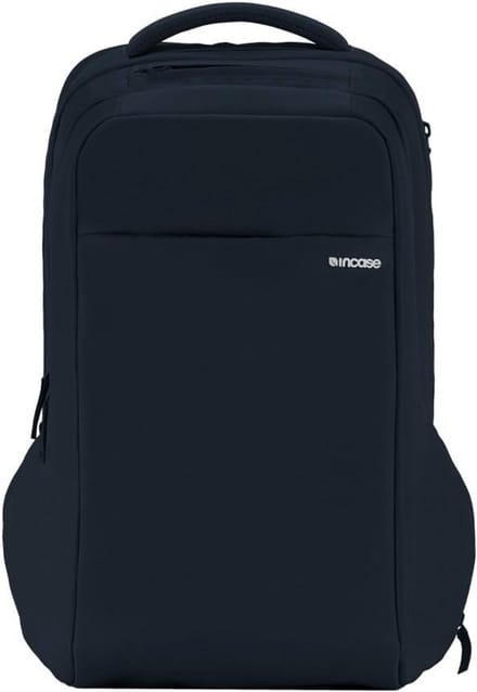 Marineblauwe laptoptas rugzak van nylon (39,6 cm) - Effen kleur