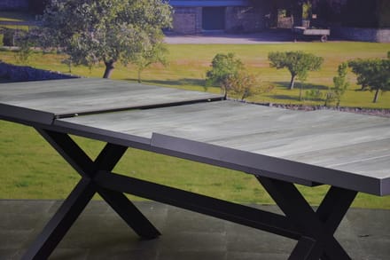 Tunis New Delhi dining tuinset uitschuifbaar 204-264x103xH74,5 cm 9 delig verstelbaar