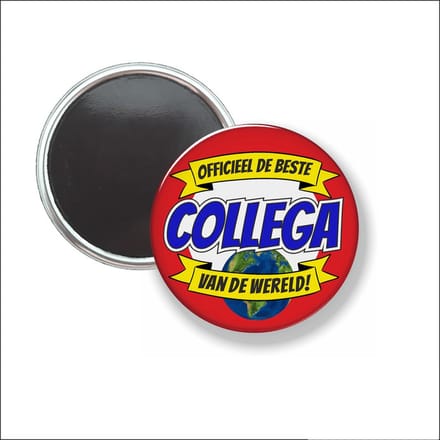 Button Met Magneet 58 MM - Officieel De Beste Collega Van De Wereld - NIET VOOR KLEDING
