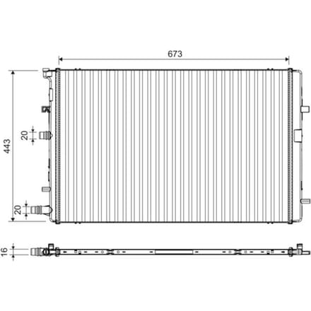 Radiator, motorkoeling VALEO 701395