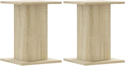 Set van 2 Stevige Houten Speaker Stands in Sonoma Eikenhout