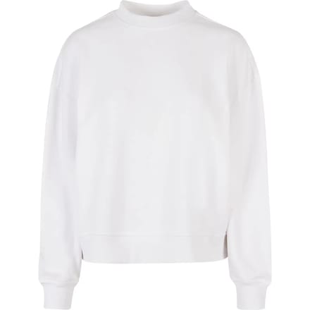 Build your Brand Ladies Oversized Crewneck Sweatshirt BY212 - White - M