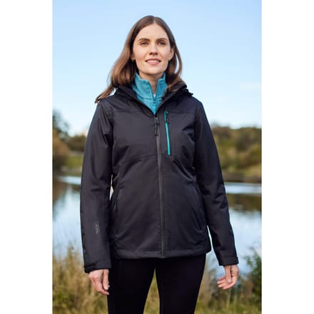 Mountain Warehouse Dames/Dames Rainforest II Extreme Waterdichte Jas (Jet Zwart)