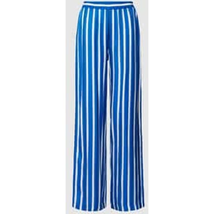 Flared stoffen broek met streepmotief
