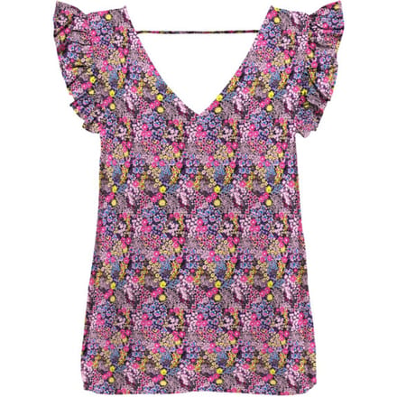 Only Top Onlfreja S/l Frill Top Cs Ptm 15280334 Pink Peacock Dames Maat - S